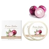 Onion Biotin Shampoo Bar - Feste Haarseife für Kräftiges Haar & Gesunde Kopfhaut, Tiefenreinigung...