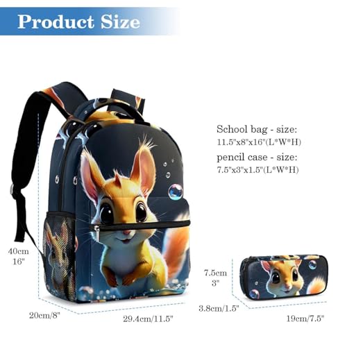 Sac à dos écureuil multicolore idéal pour l'école et les sorties - 2