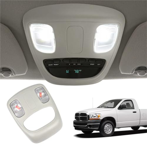 Luz techo interior coche para Dodge Ram 1500 consola superior domo OEM 1DK78BD1AA 2