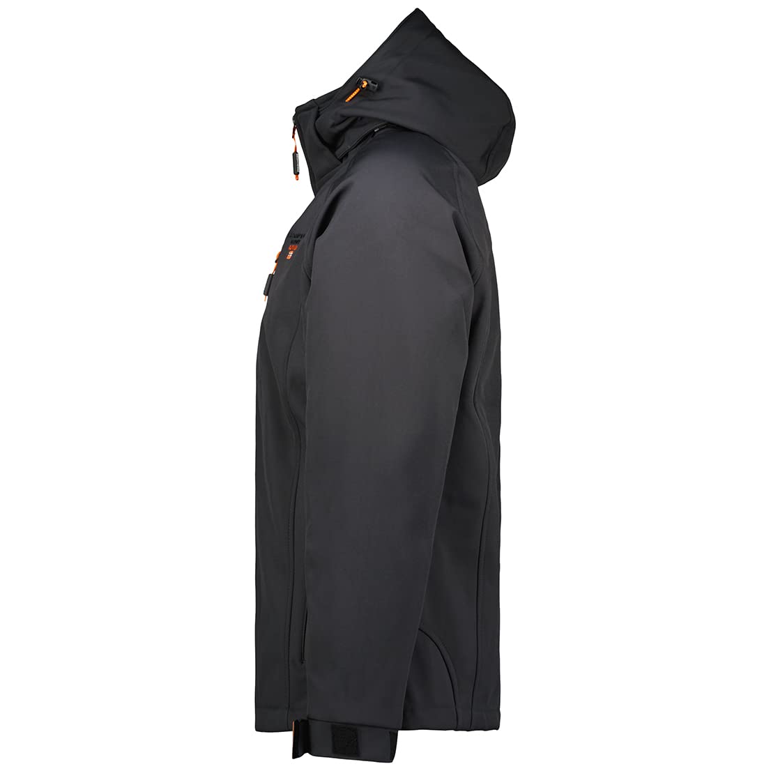 Geographical Norway Taboo Men - Chaqueta Softshell Hombres Impermeable Con Capucha - Chaqueta Outdoor Cortavientos Resistente - Senderismo Esquí Otoño Invierno Primavera (Gris Oscuro XL)