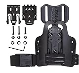 WGLILO Drop Flex Adapter and QLS 19 22 for Quick Locking System Kit, with Single Strap Leg Platform Polymer Leg Shroud for Gun Holsters, Black