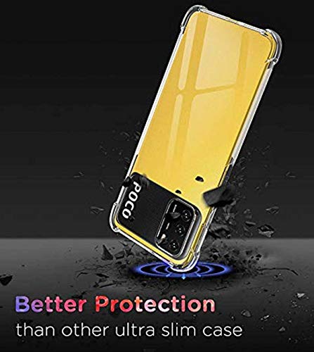 Image of Soft Flexible Silicone Back Cover Compatible with Poco M3 -Transparent Case