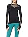 Produktbild Amazon-Marke: AURIQUE Damen Nahtloses Sporttop aus Mesh mit langen Ärmeln, Schwarz (Black), 36, Label:S