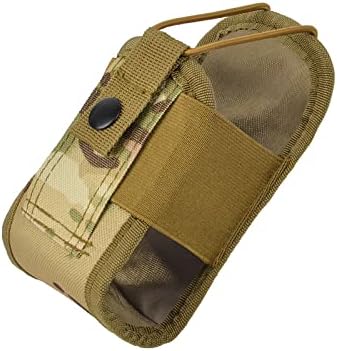 HYSHIKRA Radio Walkie Talkie Holder,GPS Phone Holder, Multi-Function Nylon Pouch Case for Police, Fireman, Security Officer, Hunting, Hiking, Outdoor Activity (Tactical Camouflage)
