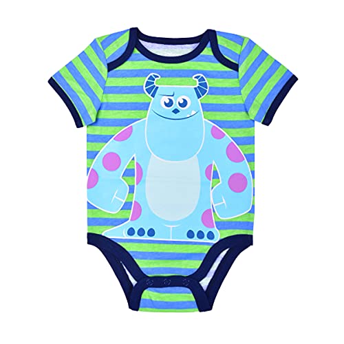 Disney Baby-Boys 1 Sully Monsters Inc Creeper And 2 Sully Bibs To Attach To The Creeper, Green, 0-3 Months (3-Piece) #TOP1