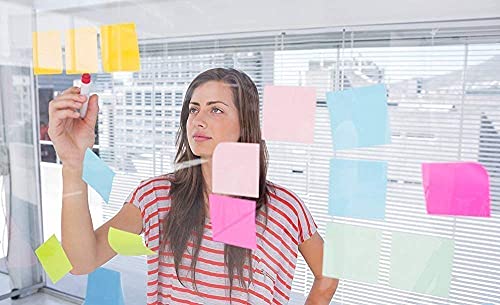 Image of Sticky Notes 400 Sheets (4 Colors x 100 Sheets Each), Self Adhesive Memo Pad, 7.6 x 7.6 cm Colorful Notes for Office, School, Study, Planning, Reminders & Bookmarking