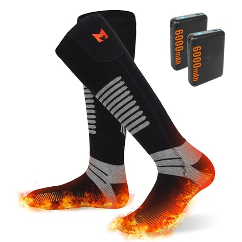 PEKWZIZ Heated Socks, 5V 6000mAh Rechargeable...