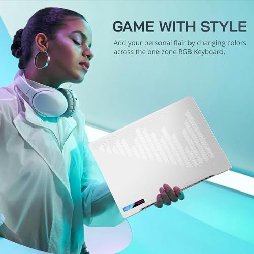 Image of ASUS 2022 ROG Zephyrus 14 inch FHD 144Hz Gaming Laptop, AMD Ryzen 7-5800HS Processor, 16GB RAM, 2TB PCIe SSD, Backlit Keyboard, NVIDIA GeForce RTX 3060 Graphics, Windows 11, White, 32GB USB Card