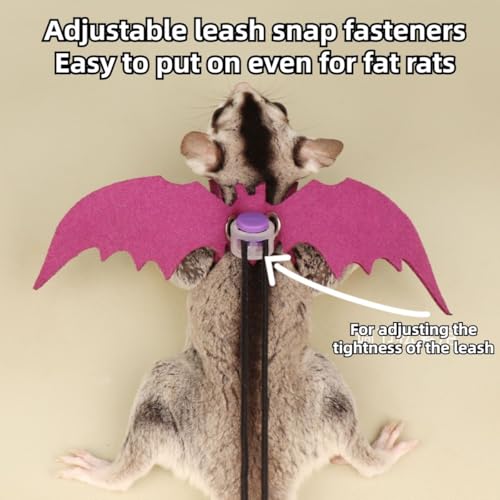 Image of Sugar Gliders Harness Leash Set - 3 Pcs Training Walking Gear Small Animal Adjustable Traction Ropes Vest for Squirrels Hamsters Rats Gerbils Reptiles Bearded Dragon Lizards (Yellow)