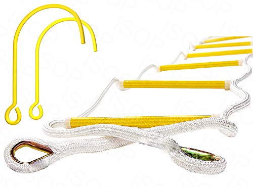 ISOP Fire Ladders 2 Story Windows with Hooks 13ft | Fire Escape Rope Ladders Second Floor | Safety Rope Ladder for Adults & Kids | Compact, Rust Resistant | Resue Ladder Hooks | Certified, Tested by ISOP - Image 4