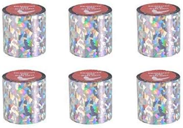 Spick Global Anti Pigeon Roosting Iridescent Bird Scare Ribbon Tape Length 99 feet Width 2 inch Set of 6 Rolls Combo Pack