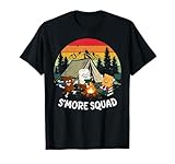 Smores Squad Marshmallow Campfire Read Book Funny Camping T-Shirt