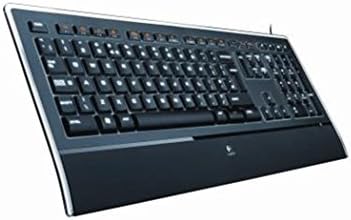 Logitech K740 Kabelgebundene Tastatur, USB-Anschluss, Hintergrundbeleuchtete Tasten, PerfectStroke Feature, Schlankes Design, Weiche Handballenauflage, PC/Laptop, Deutsches (QWERTZ-Layout) - Schwarz