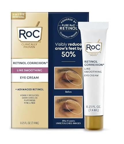 Roc Retinol Correxion Line Smoothing Crema Occhi per Contorno Occhi, Antirughe e Occhiaie 7,4ml