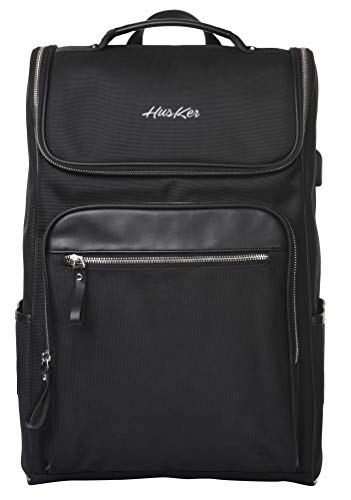 Husker Nylon GUFF Business Travel Backpack Laptop Bag with USB Port Black. (B07Y84DM39) Amazon Price History, Amazon Price Tracker