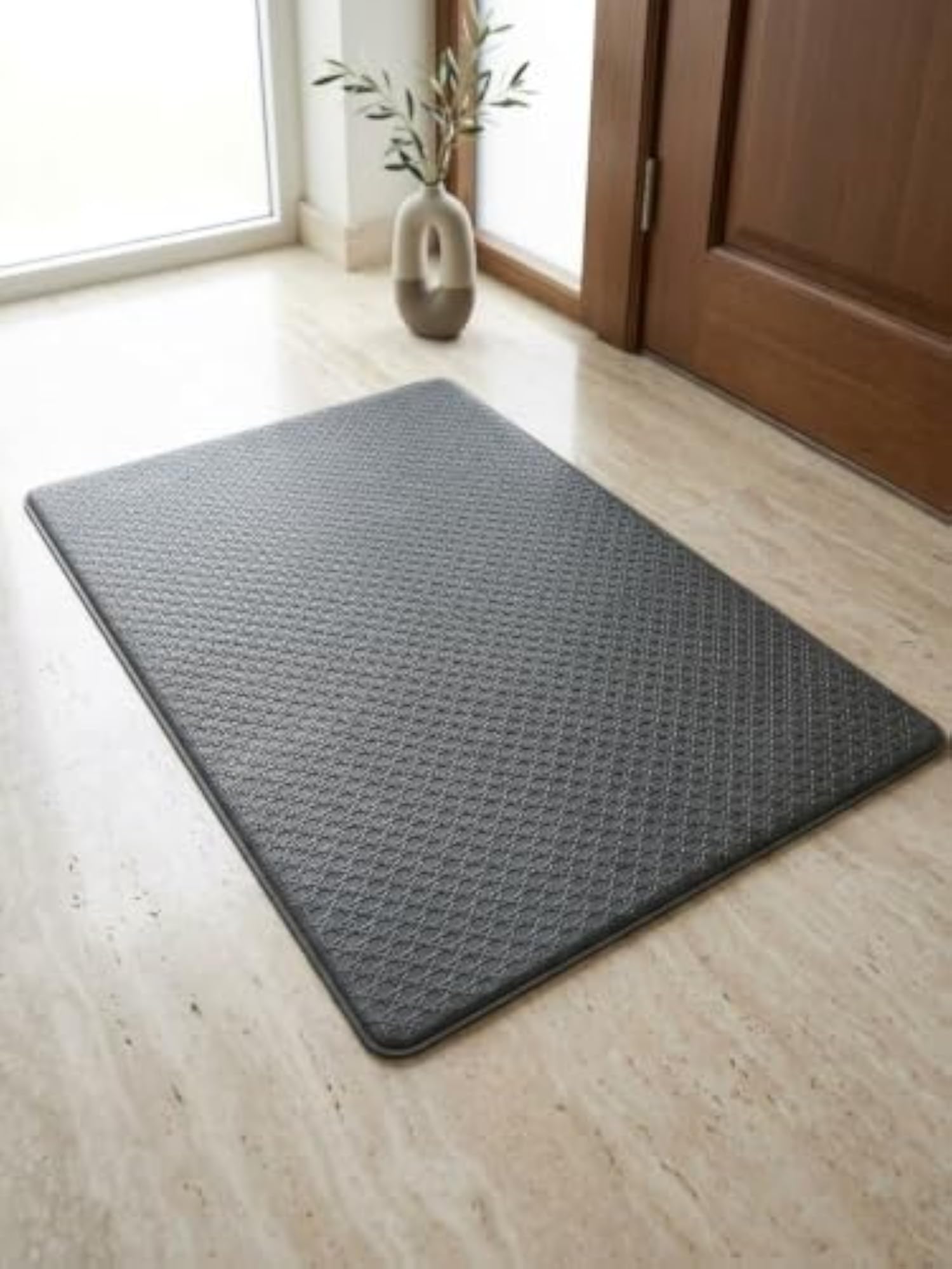 Kitchen Floor Mat 75 x 45 cm, Memory Foam Cushioned Kitchen Rug