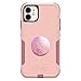 OtterBox Bundle: Commuter Series for iPhone 11 - Polycarbonatey, Lightweight (Ballet Way) + PopSockets PopGrip - (Petal Power)