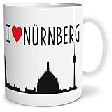 OWLBOOK® I love Nürnberg Skyline Tasse mit Spruch 