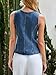 Tankaneo Womens Button Down Denim Vest Tops Sleeveless Fitted Jean Tank Tops Summer Trendy Casual Waistcoat
