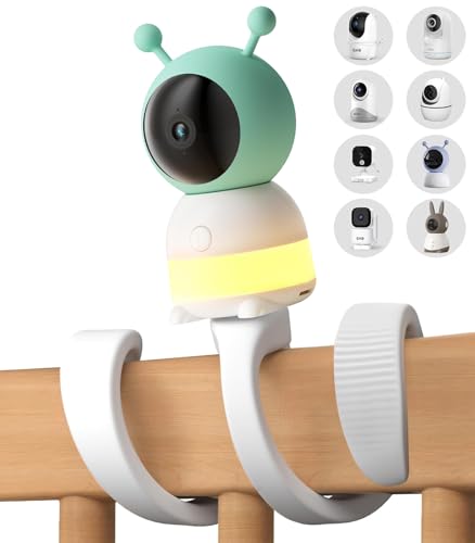 Suglade Baby Monitor holder for VTech baby cameras HelloBaby HB6550pro HB6550 HB6339 HB6336 HB6250 HB6240 HB66 HB65 Blemil baby monitors and LeapFrog crib monitors (with matching base)