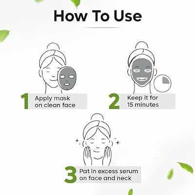 mCaffeine Green Tea Sheet Mask with Niacinamide - Hydrating Face Masks for Pore Tightening - Reduces Hyperpigmentation, Improves Skin Texture - 1 pc