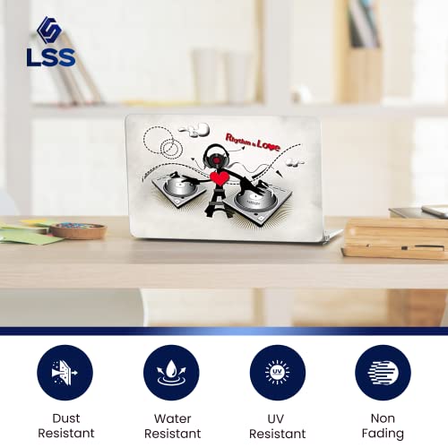Image of LSS 15 15.6 Inches Laptop Notebook Skin Sticker with 2 Wrist Pads - Reusable Cover Protector Vinyl Sticker Cover Decal Fits 13 inch - 16 inch HP Asus Acer Samsung - DJ Pattern