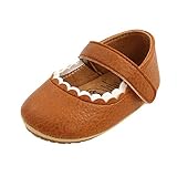 luoluoluo Baby Mädchen Schuhe Mary Jane Kleinkind Weiche Sohle Lauflernschuhe Glitzernde Prinzessin Party Schuhe mit Stirnband Krone Set