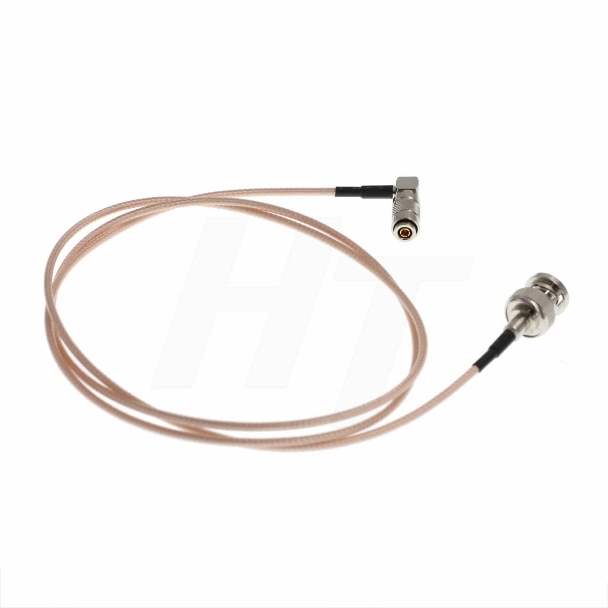 HangTon DIN 1.0/2.3 to BNC 3G SDI Cable for Blackmagic Camera Video Assist Monitor Hyperdeck Shuttle 75 ohm (60cm, Right Angle DIN 1.0/2.3 to Male BNC RG179)