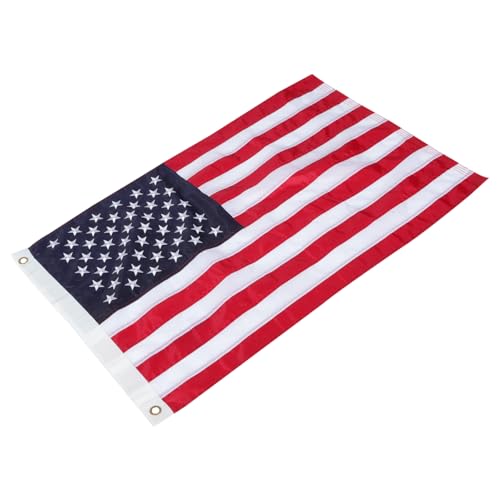 Toddmomy Drapeau Américain Brodé Avec Étoile Décoratif Extérieur Pour Intérieur Et Extérieur