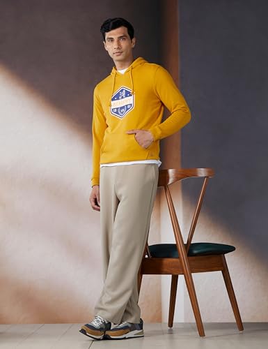 Image of Van Heusen Cotton Blend Hooded Neck Men Sweatshirt