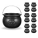 Bulk 24 Black Cauldron Candy Kettles Plastic Halloween Decorations, Kettle Candies Holder, Party Favors Décor, By 4E's Novelty