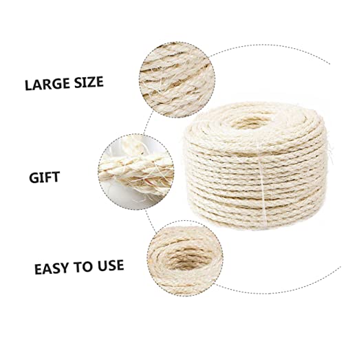 Housoutil 1 Peça Corda Vintage Para Arranhar Gatos Corda Natural Para Arranhar Gatos Corda Alta Para