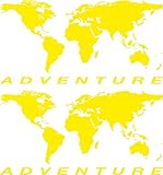 Custom Vinyl Pack 2 Stickers Globe pour BMW R 1200 1150 1100 GS Adventure Coffre R GS ADV (Jaune)
