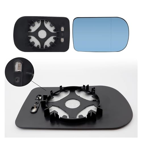 Glace de rétroviseur gauche teintée bleu pour BMW Série 7 E38 et 5 E39 - 3
