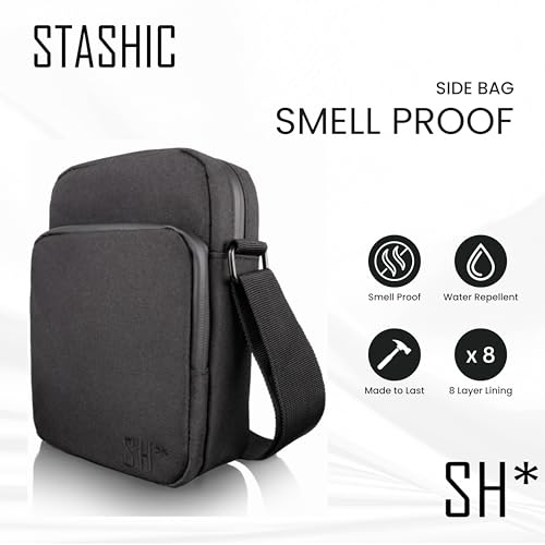Smell Proof Bag - Side Bag - Cross Body Bag - Smell Proof Activated Carbon Lining - SH*2