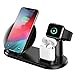 Produktbild Yaature 3 in 1 Wireless Charger, Qi Kabelloses Ladegerät Induktive Ladestation für iWatch 5/4/3/2/1 & Airpods, Fast Ladeständer für iPhone 11/11 Pro/11 Pro Max/XS/Xs Max/XR/X/8/8 Plus, Samsung usw.