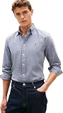Tommy Hilfiger Chemise Flex Dobby SF Mw0Mw29970 pour Homme, Bleu, M
