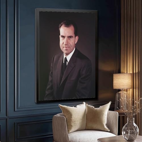 Impression sur toile Richard Nixon decoration de qualite avec cadre a suspendre - 3