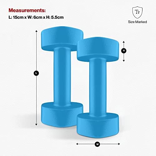Gallant Neoprene Dumbbells Hand Weights - Excellent Dumbbell Weight 1kg 2kg 3kg 5kg 8kg 10kg Pair | For Men Women