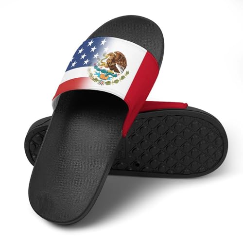 U.S.A Mexican Flag Men's Bathroom Slippers Shower Indoor Home Beach Outdoor Shoes for Women4