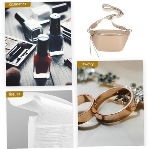 Bolso de pecho para mujer de PU blanco con compartimentos 5