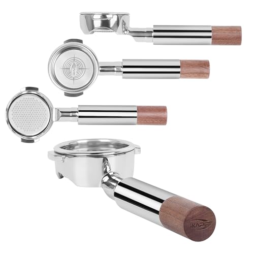 IKAPE 58mm Bottomless Naked Portafilter, Suitable for E61, Flair 58, ECM, Rocket, Sanremo, Synesso, Slayer, VBM Coffee Machines (Included 20g Capacity Filter Basket)