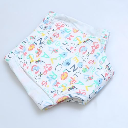Image of Baby Padded Underwear - Soft Cotton Potty Training Pants for Toddlers, Washable & Reusable, Leak-Proof Training Underwear for Boys & Girls