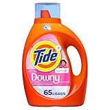 Tide Plus Boost of Ultra Downy Liquid Laundry Detergent, April Fresh Scent, 92 fl oz, 65 Loads, Laundry Detergent Liquid with Long-Lasting Freshness