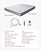 VEVOR Grounding Sheets, Queen Size, 95% Cotton + 5% Pure Silver Fiber, Earth Grounded Fitted Bed Sheets, with Grounding Cord & Tester, for Improved Sleep & Wellness (Gray, Queen - 60 x 80 x 13 in)