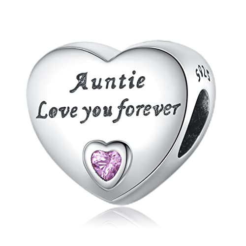 Image of Mothers Day Birthday Number Love Family Friendship Graduation Auntie Grandma Dad Mom Charms for Pandora Bracelets Necklaces, Gifts Women, for Anniversary Valentines Christmas