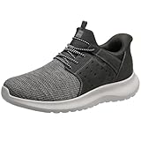 Hands Free Slip On Shoes Comfortable Men Walking Casual Sneaker Arch Support Memory Foam Mesh Light Cushioning Fashion Breathable Stylish Step in Grey