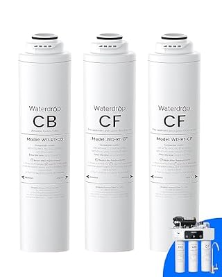 Waterdrop RT-2CFCB Filter, Replacement for Waterdrop T3-C Tankless Reverse Osmosis Water Filter System (????????*???? + ????????*????), 1-Year Combo