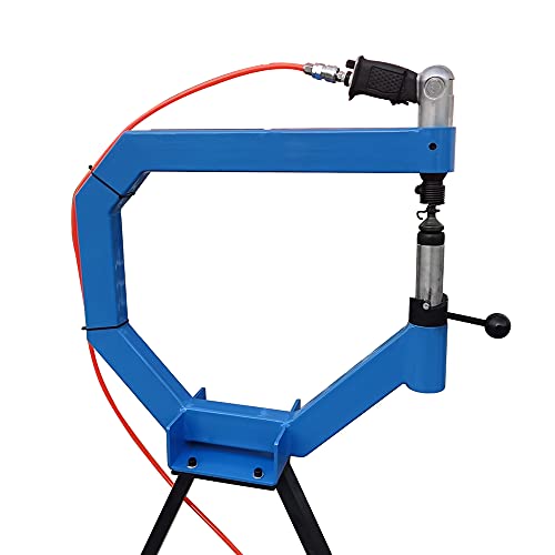 Pneumatic Planishing Hammer, 4" 875-1350RPM Planishing Hammer Bending Machine 1 "2 "3 "Anvil Size Throat Sheet Metal Shaping Machine Airpress Tool with Stand&Pedal (Pneumatic Planishing Hammer)