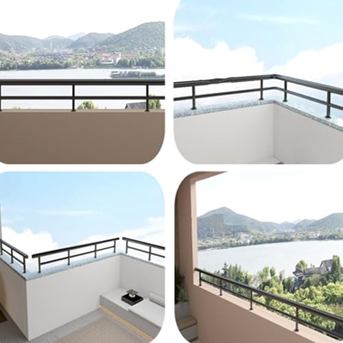 Clôture et balustrade d'extérieur avec rallonge murale horizontale